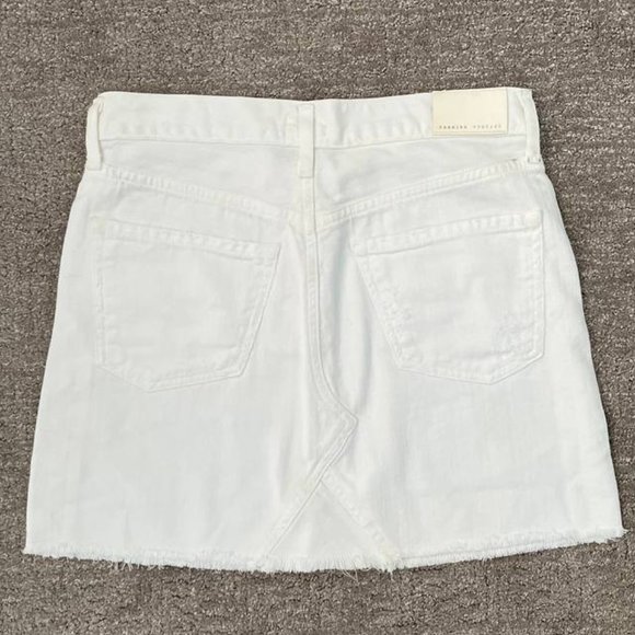 Citizens of Humanity Premium Vintage Distressed White Jean Skirt - Picture 5 of 7